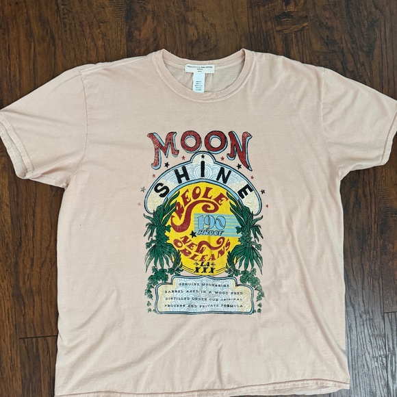 UO Project Social T "MOONSHINE" Boho PEACH Graphic Tee - Picture 5 of 7